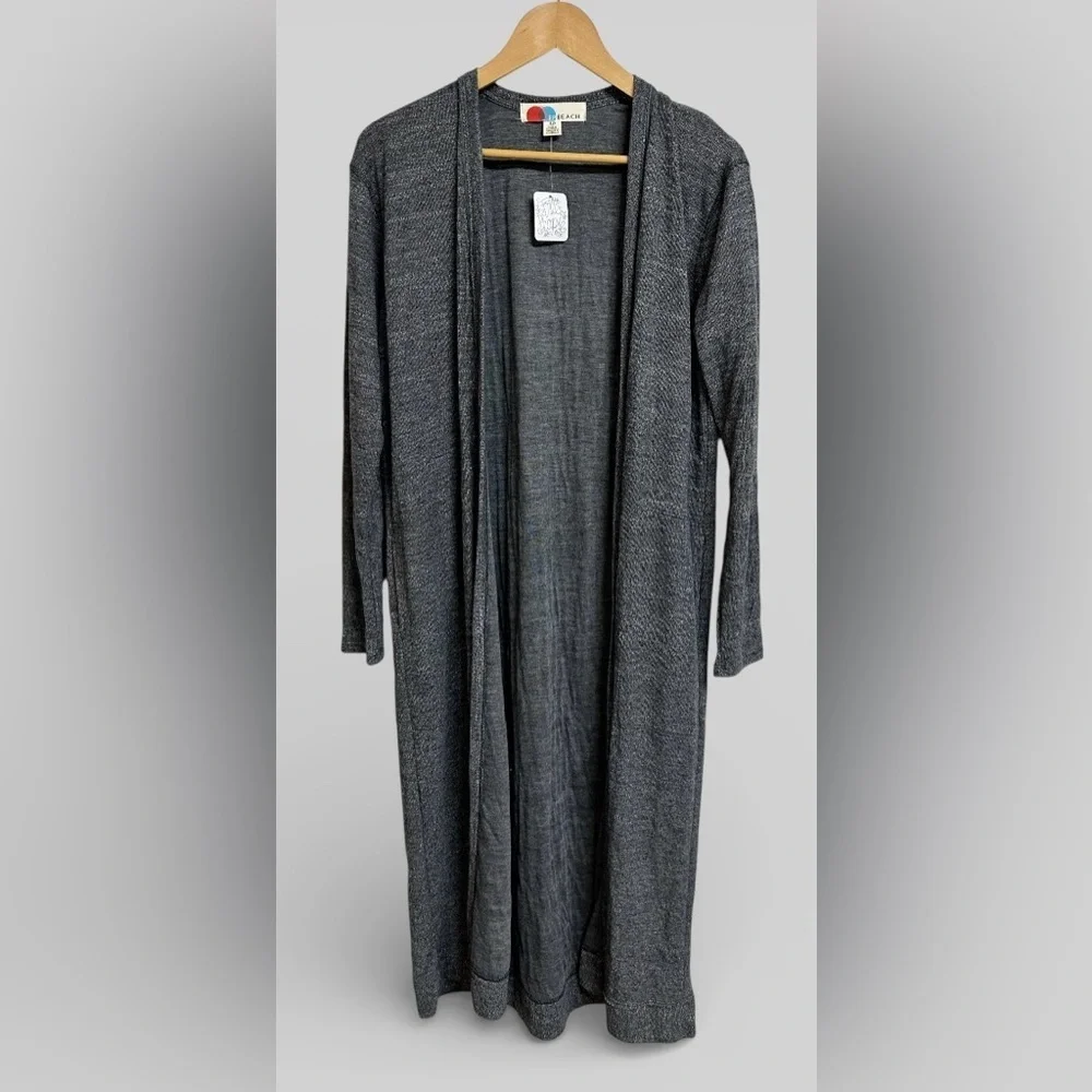 Free People Beach Bicoastal Duster Cardigan in Heather Charcoal Small S NWT